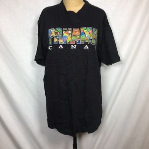 Tropic Plus Black Graphics Panama Canal T-Shirt